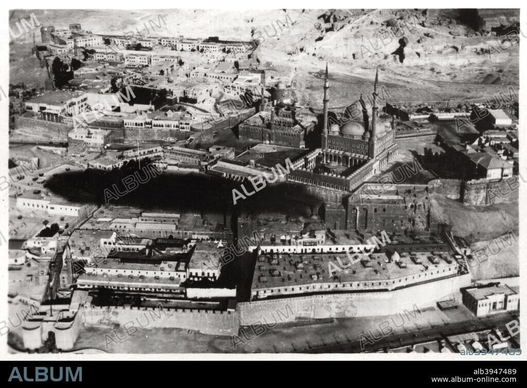 Aerial view of the Mosque of Muhammad Ali Pasha, Cairo, Egypt, from a Zeppelin, 1931 (1933). A photograph from Zeppelin-Weltfahrten, Vom ersten Luftschiff 1899 bis zu den Fahrten des LZ127 Graf Zeppelin 1932, Dresden, 1933.