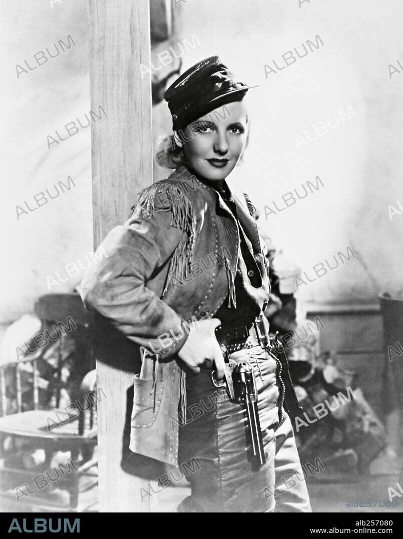 JEAN ARTHUR in THE PLAINSMAN, 1936, directed by CECIL B DEMILLE. Copyright PARAMOUNT PICTURES.