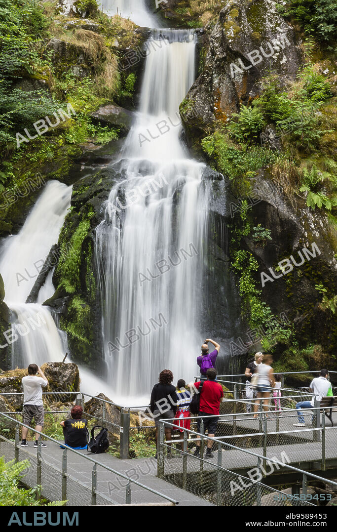 cascadas Triberg, - Triberger Wasserfälle- , con un descenso de 163 metros, río Gutach, Triberg, región de la Selva Negra, Alemania, Europe.