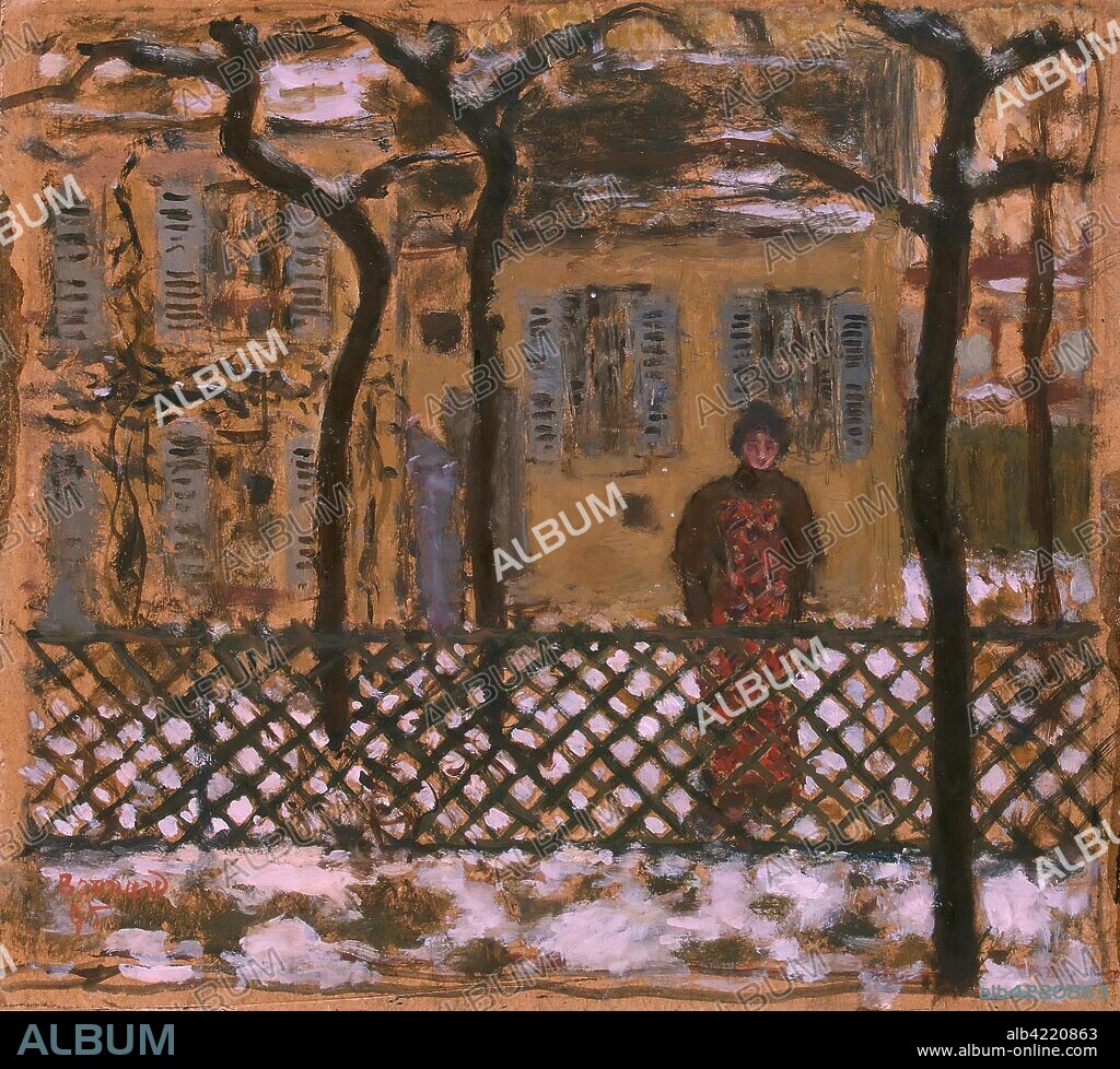 PIERRE BONNARD. 'Behind the Fence'. France, 1895. Dimensions: 31x35 cm.