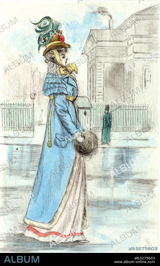 1813, Women's fashion in nineteenth-century Paris, Boutet, Henri (1851-1919), (Artist), 1902.