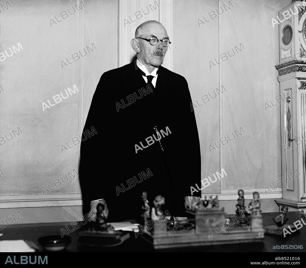 ARKIV 1934 . Marcus Wallenberg, (1864-1943), bank- och industriman.. Marcus Wallenberg, bank and industrial manager. Foto: TT / Kod 1900.