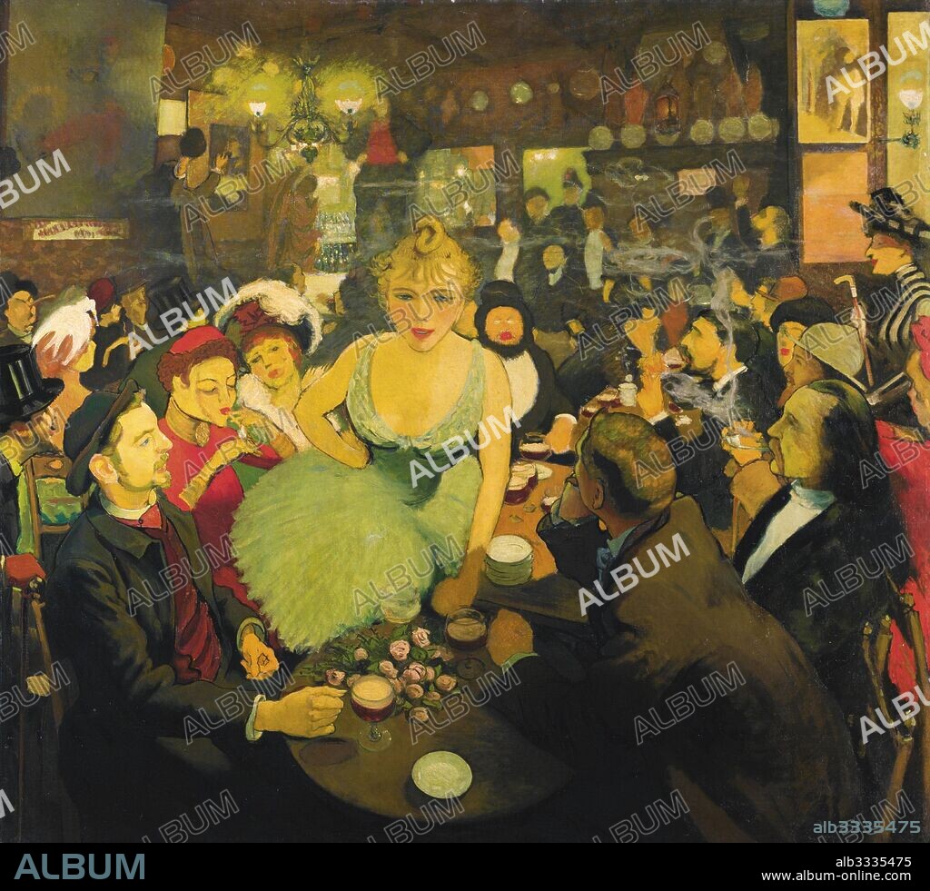 LOUIS ANQUETIN. In the Aristide Bruant's Montmartre club "Le Mirliton".