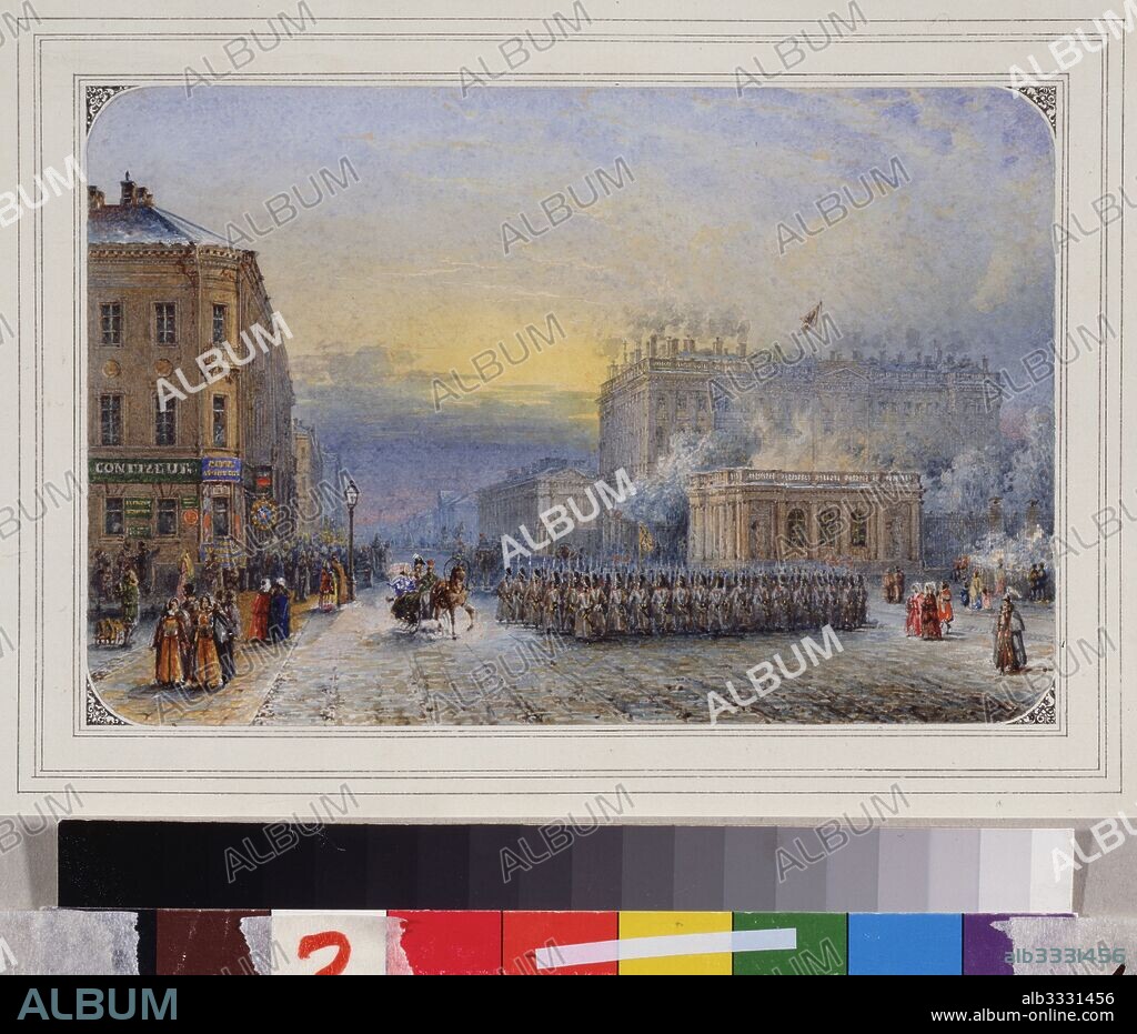 VASILY SEMYONOVICH SADOVNIKOV. St. Petersburg. The Anichkov Palace. Easter Day, April 11, 1848.