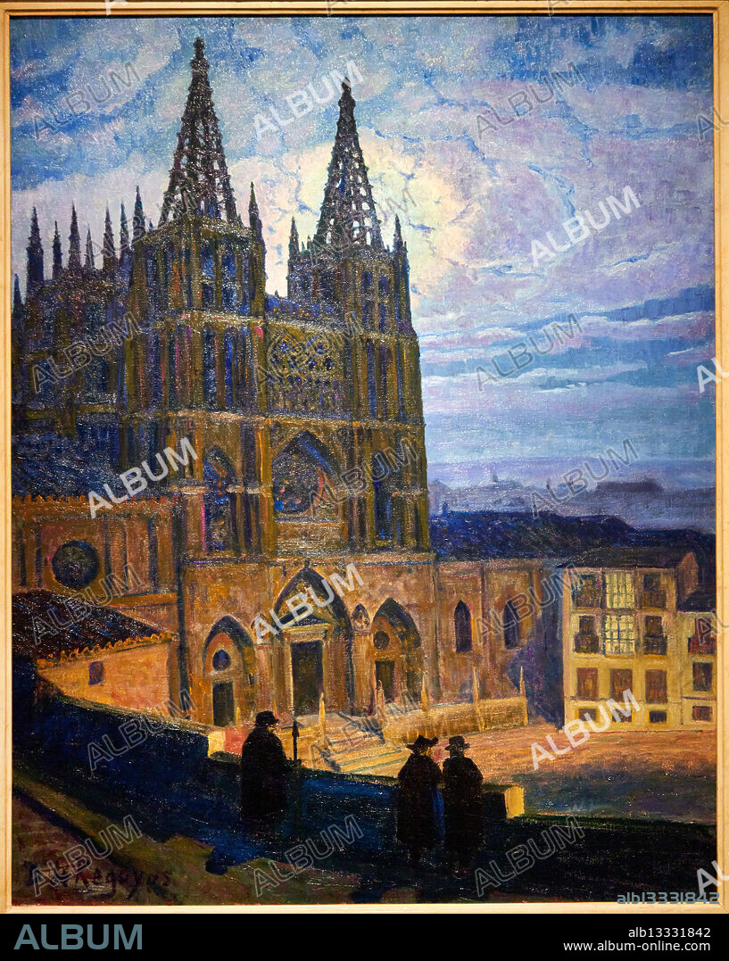 Claro de luna. Catedral de Burgos, 1900, DARÍO DE REGOYOS (1857-1913), Museo de Bellas Artes de Valencia, Comunidad Valenciana, Spain.