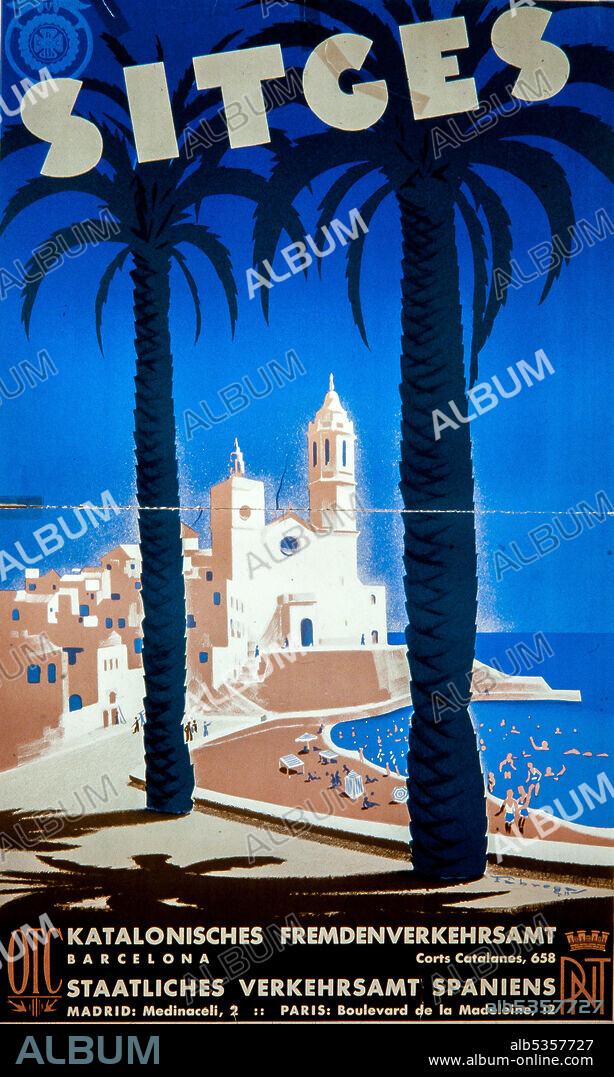 FABREGAS. Cartel modernista. Sitges, 1935. Colección privada.