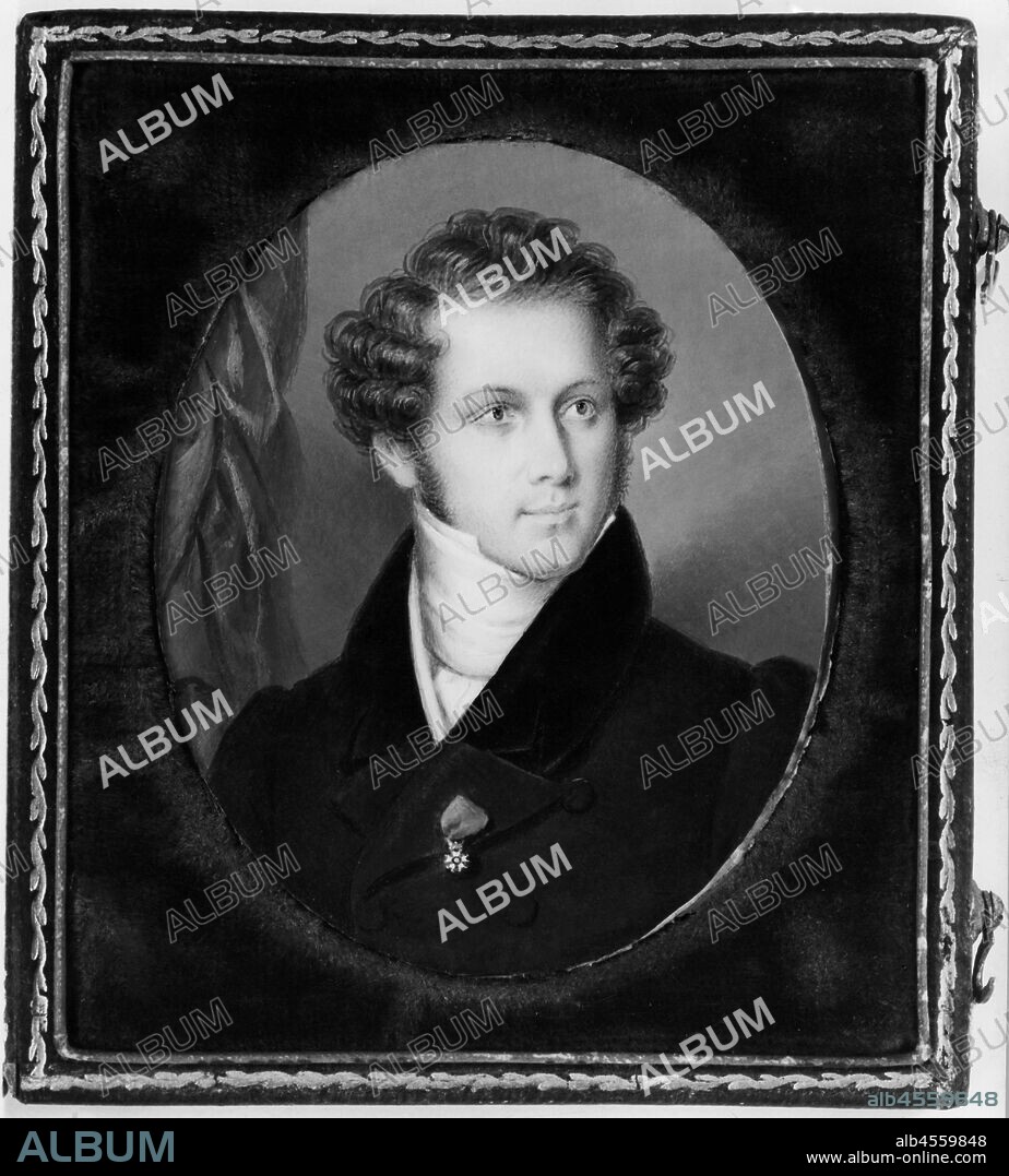 Frederic millet miniature of vincenzo bellini. 1830.