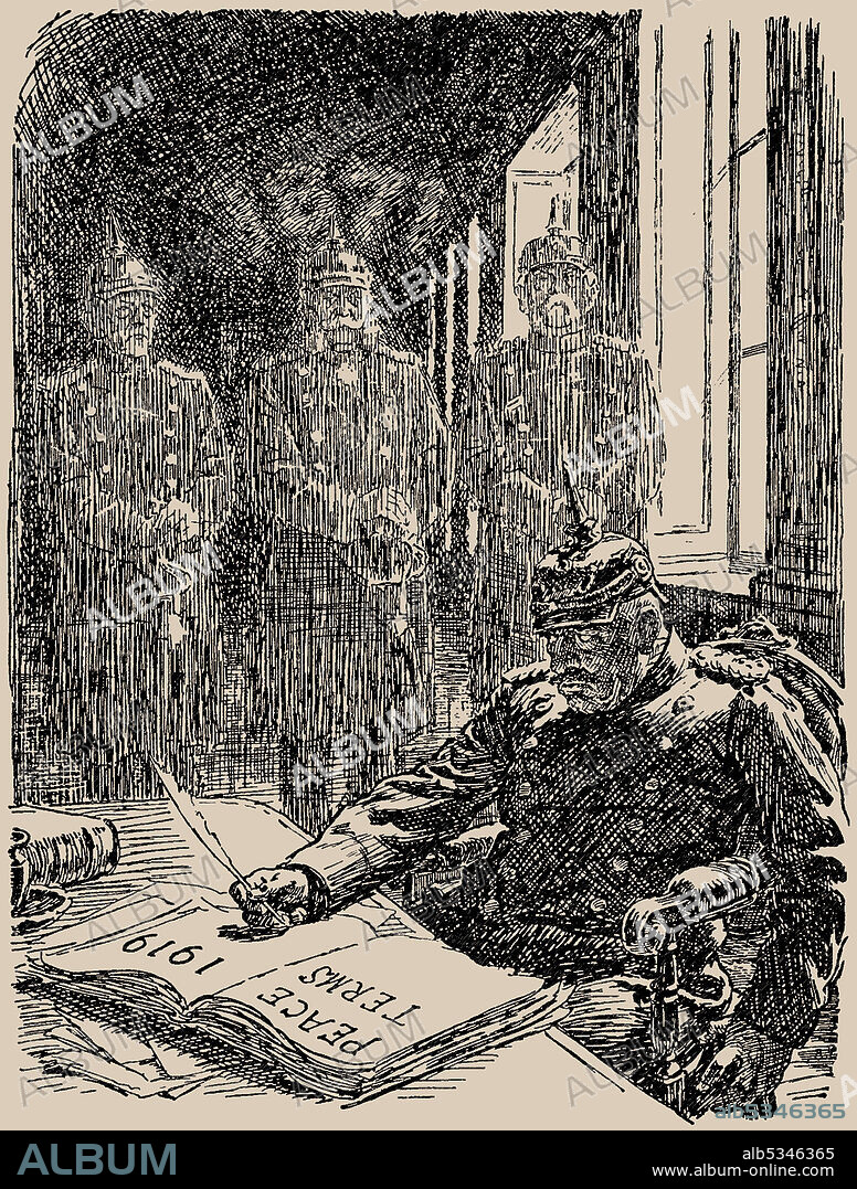 SIR BERNARD PARTRIDGE. Ghosts at Versailles. Punch, 7 May 1919.