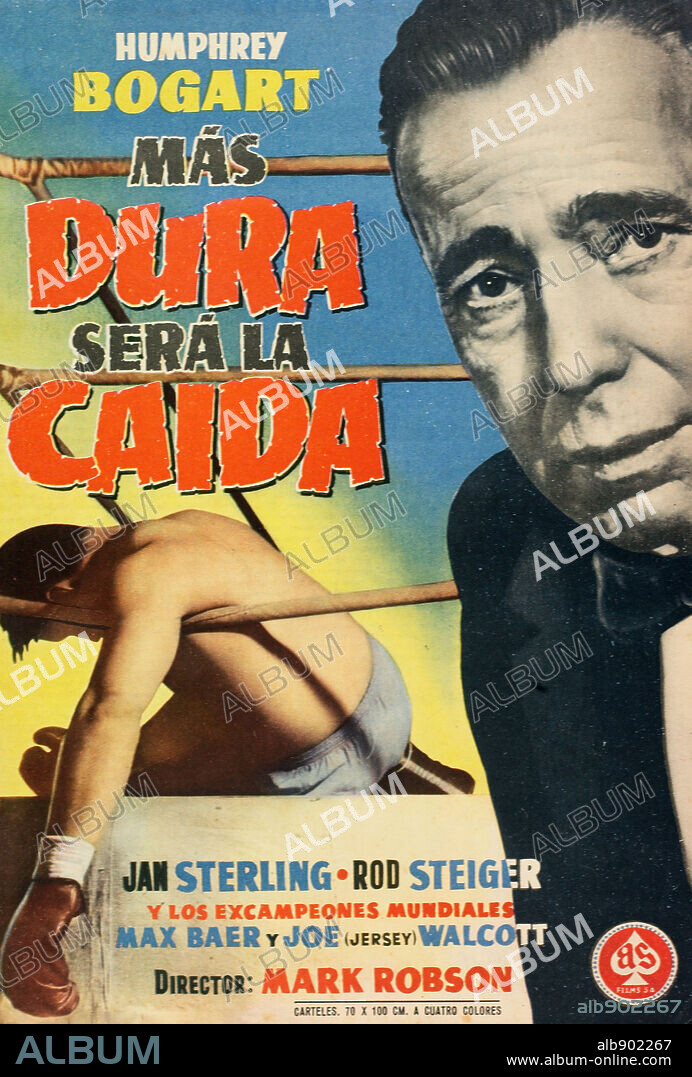 Poster of THE HARDER THEY FALL, 1956, directed by MARK ROBSON. Copyright COLUMBIA PICTURES.