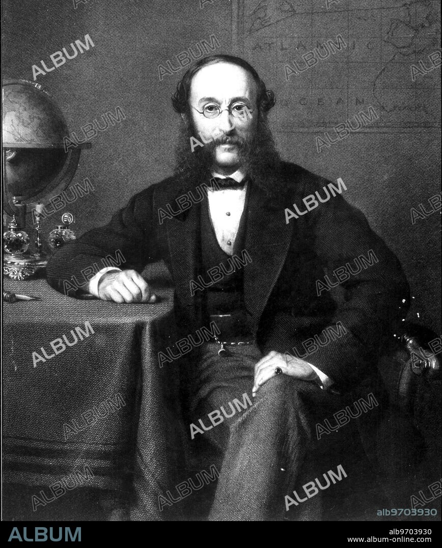 Baron Julius De Reuter (1816-1899). Founder of Reuters. From a painting by Rudolf Lehmann (1869).