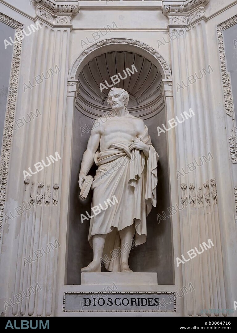 Statue of Dioscorides at Villa Giulia, Palermo, Sicily, Italy