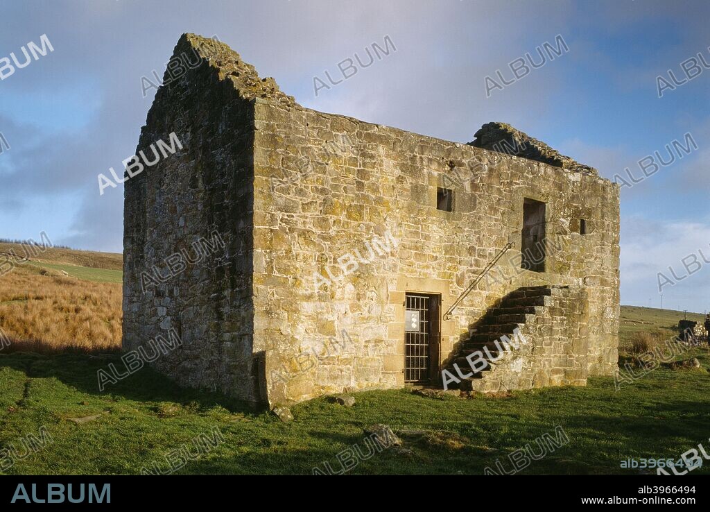 Black Middens Bastle House, Northumberland, c2000s(?). View of the fortified farmhouse from the west. This type of thick-walled fortified farmhouse is distinctive to the troubled Anglo-Scottish Borders in the 16th century.