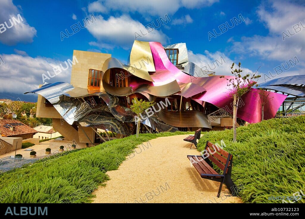 Marques de Riscal Hotel, designed by architect Frank Owen Gehry, Elciego, Rioja Alavesa, Araba, Basque Country, Spain, Europe.