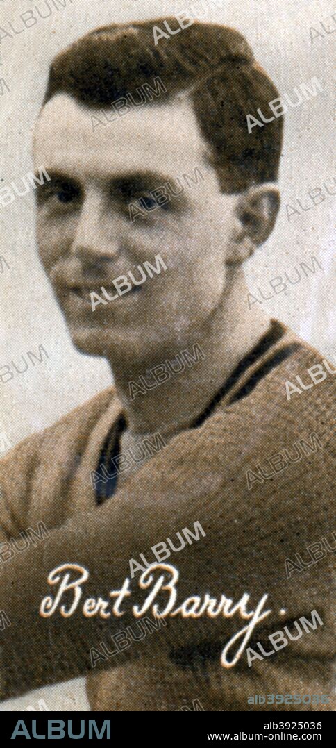 HA 'Bert' Barry, World Sculling Champion. Barry won the World Professional Sculling Championship in 1927, beating Major Goodsell from Australia in December of that year, having lost to him in May. A print from the photo album Popular Personalities, issued for Piccadilly Juniors Oval Photos, 1935.
