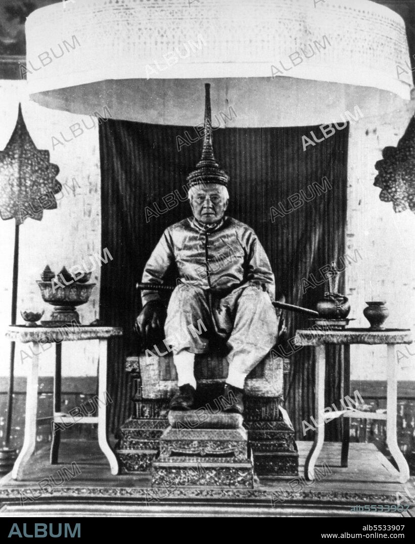 Oun Kham (1811 or 1816 - December 15, 1895) was King of Luang Prabang from 1872 to 1887 and a second time between 1889 and 1895. On 7 June, 1887 the Lao royal capital was seized and sacked; the elderly ruler barely escaped with his life. Between his two ruling periods he was exiled to Bangkok in Thailand where he gave assistance to Auguste Pavie ( the first French vice-consul in Luang Prabang in 1885). The last two years of his reign ended with the establishment of a French protectorate over Laos.
