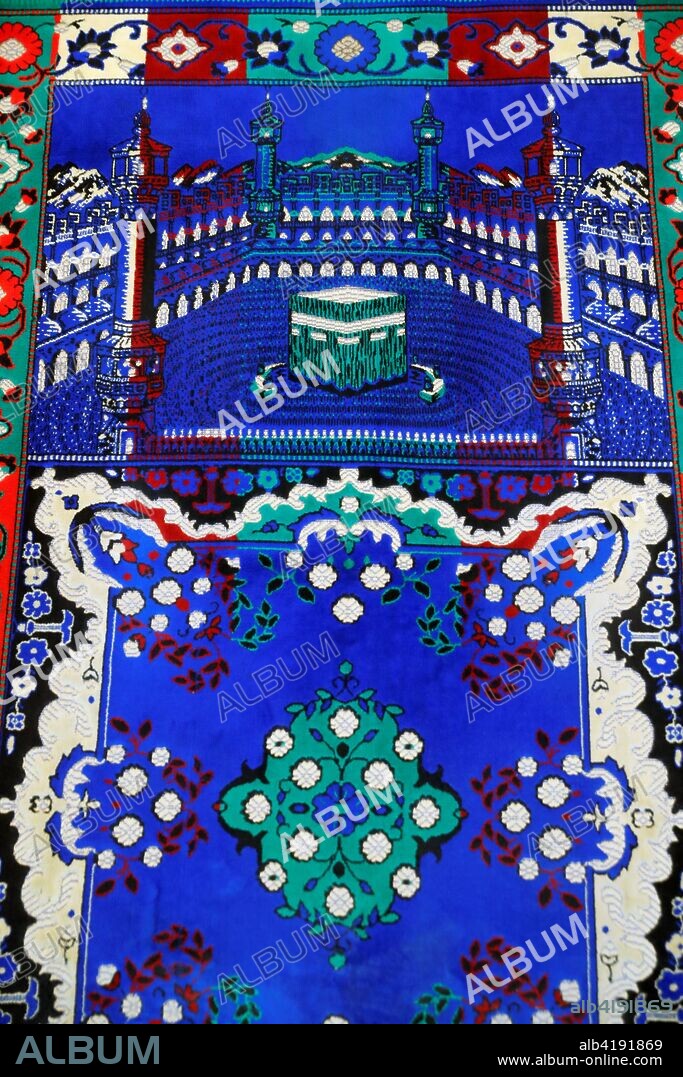 Prayer mat with Mecca motif. Ho Chi Minh City. Vietnam.