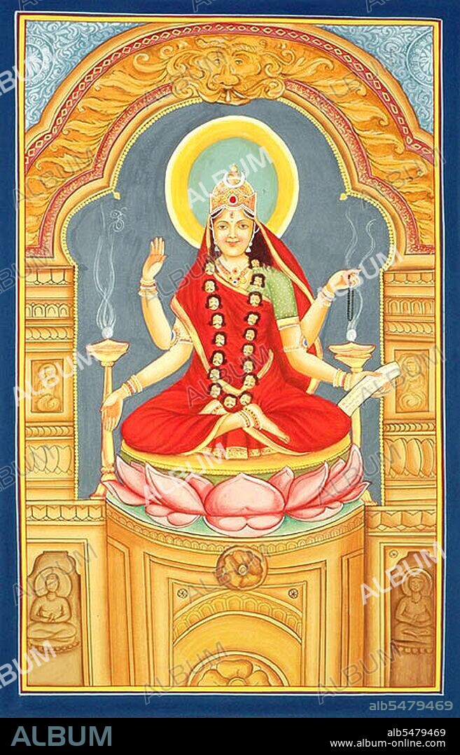 In Hinduism, Matangi is one of the Mahavidyas, ten Tantric goddesses and a ferocious aspect of Devi, the Hindu Divine Mother. She is considered as the Tantric form of Sarasvati, the goddess, she governs speech, music, knowledge and the arts. Her worship is described to acquire supernatural powers, especially gaining control over enemies, attracting people to oneself, acquiring mastery over the arts and gaining Supreme Knowledge. Matangi is often associated with pollution, inauspiciousness and the periphery of Hindu society, which is summed up in her most popular form Ucchishta-Chandalini or Ucchishta-Matangini. She is described as an outcaste (Chandalini) and offered left-over or partially-eaten food (Ucchishta) without washing his hands or food after eating; both of which are considered to be impure in classical Hinduism. Matangi is often pictured emerald green in colour. While Ucchishta-Matangini carries a noose, a sword, a goad, and a club, his other well-known form Raja-Matangi plays the veena and pictured often with a parrot.