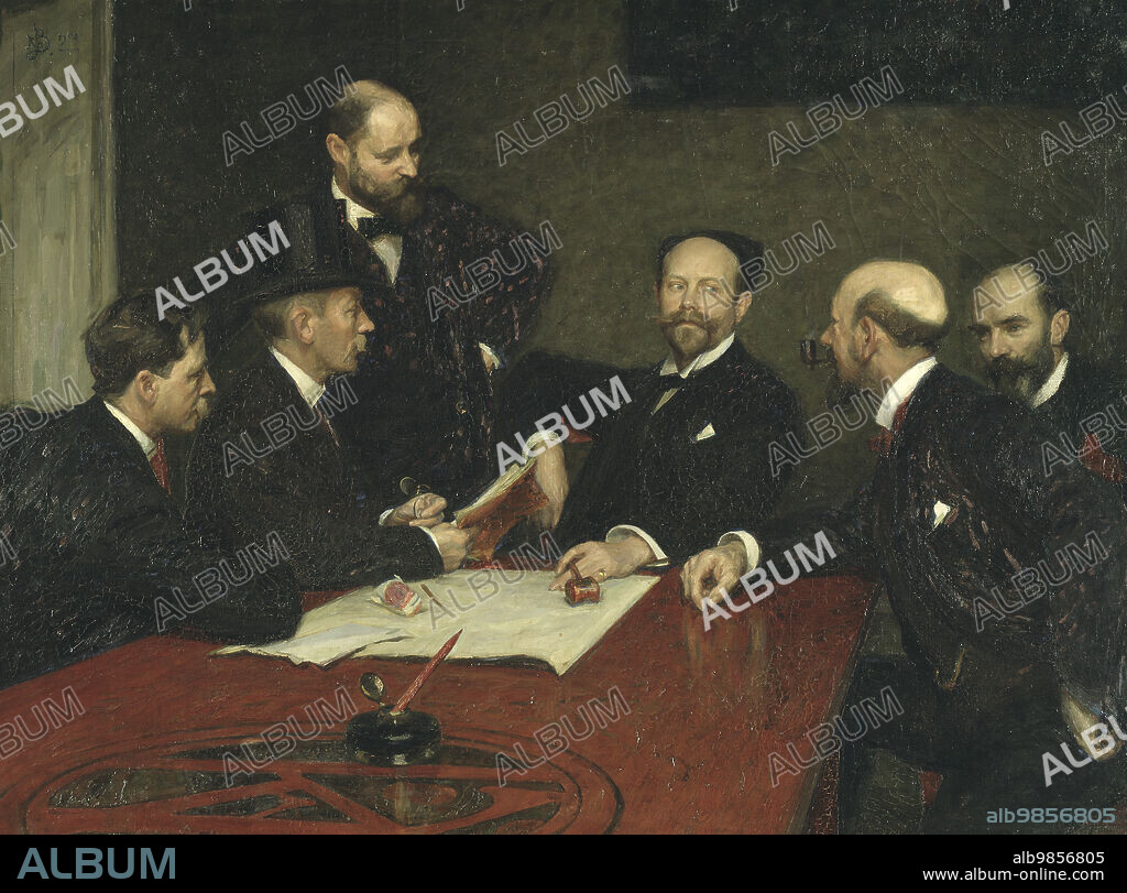 SVEN RICHARD BERGH. The Council of the Society of Artists, 1903. Swedish Board of the Norwegian Federation of Artists: Christian Eriksson, Robert Thegerström, Nils Kreuger, Karl Nordström, Richard Bergh and Eugène Jansson.