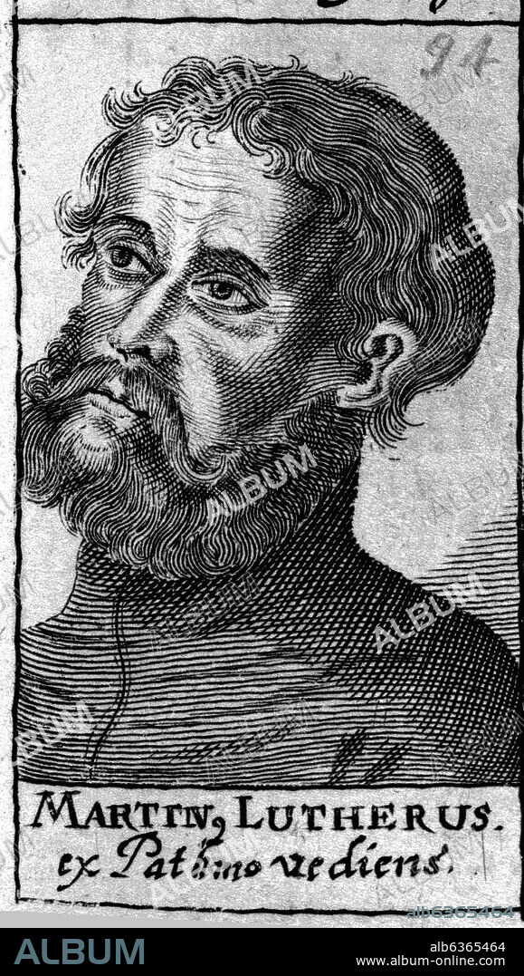 RETRATO DE MARTIN LUTERO (1483/1546) - FUNDADOR DE LA IGLESIA PROTESTANTE (Conj nº 170502).