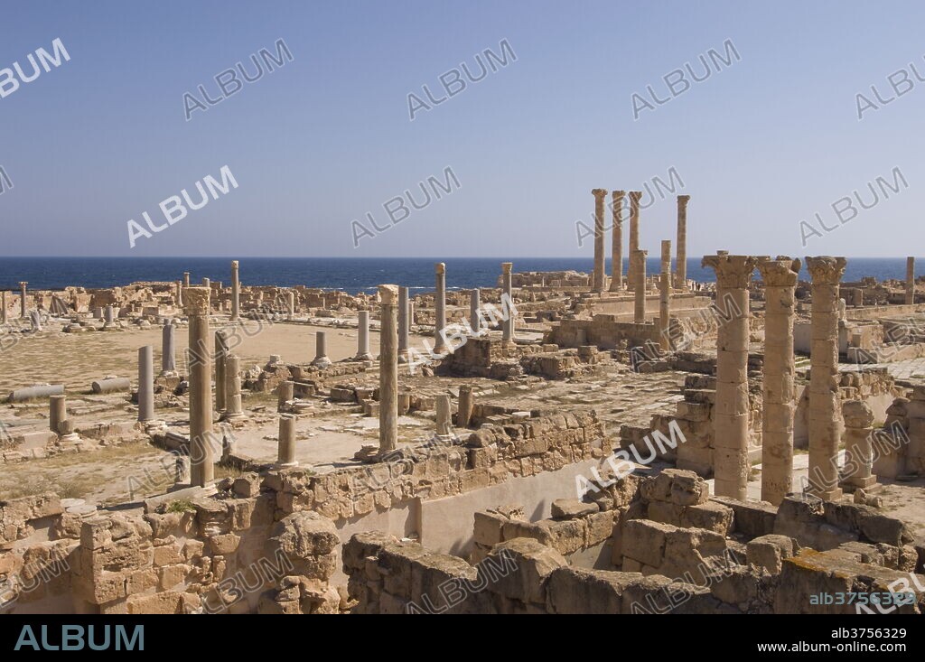 Sabratha Roman site, UNESCO World Heritage Site, Tripolitania, Libya, North Africa, Africa.