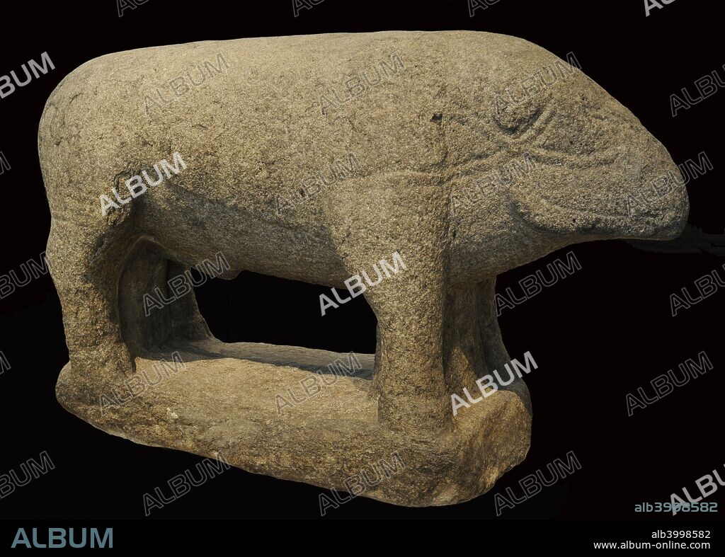 Vettonian culture. Verraco (pig). 3rd-1st centuries BC. Granite. Avila province, Castile and Leon, Spain. National Archaeological Museum. Madrid. Spain.