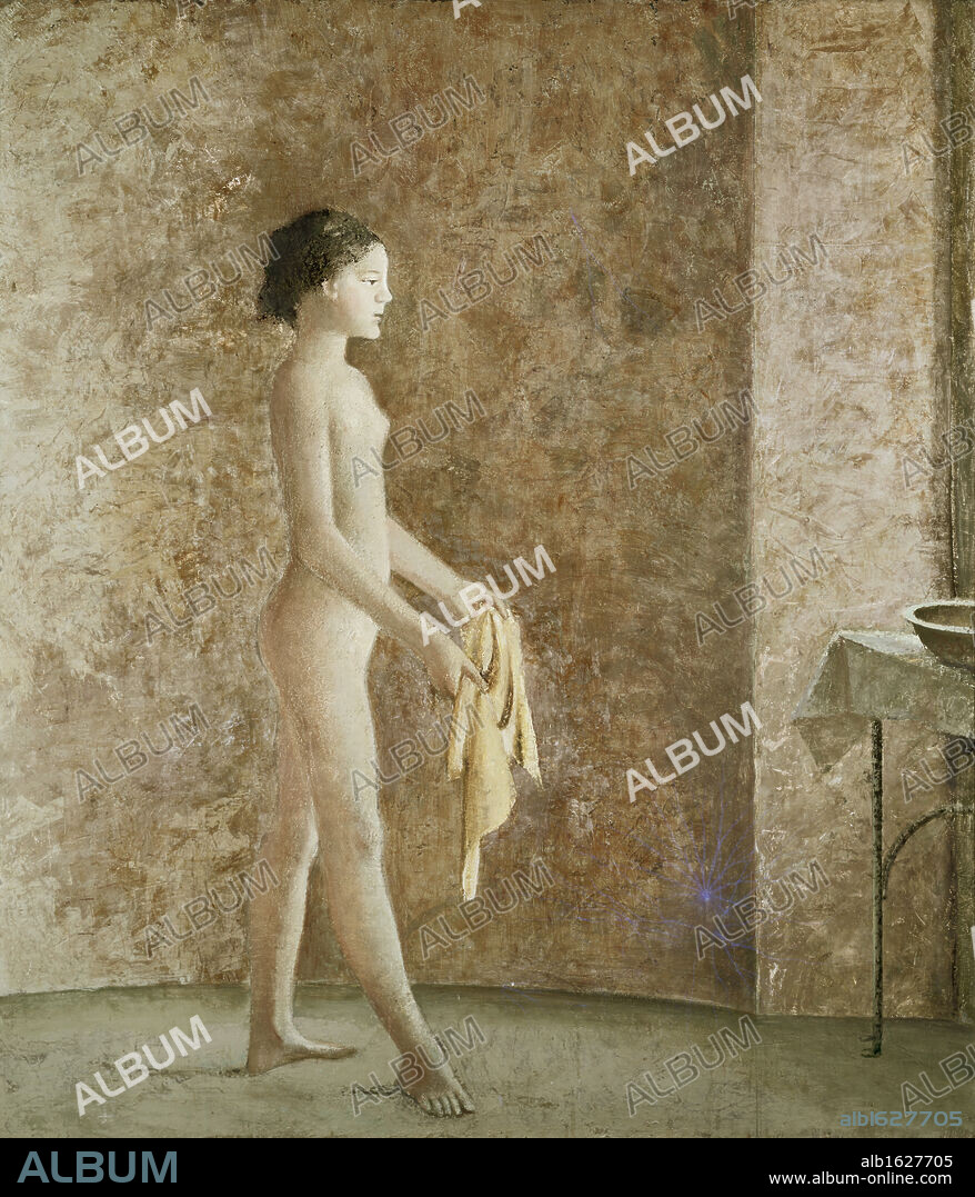 Nude in Profile by Balthus, oil on canvas, circa 1973-1977, 1908-2001, USA, New York State, New York City, Pierre Matisse Gallery.