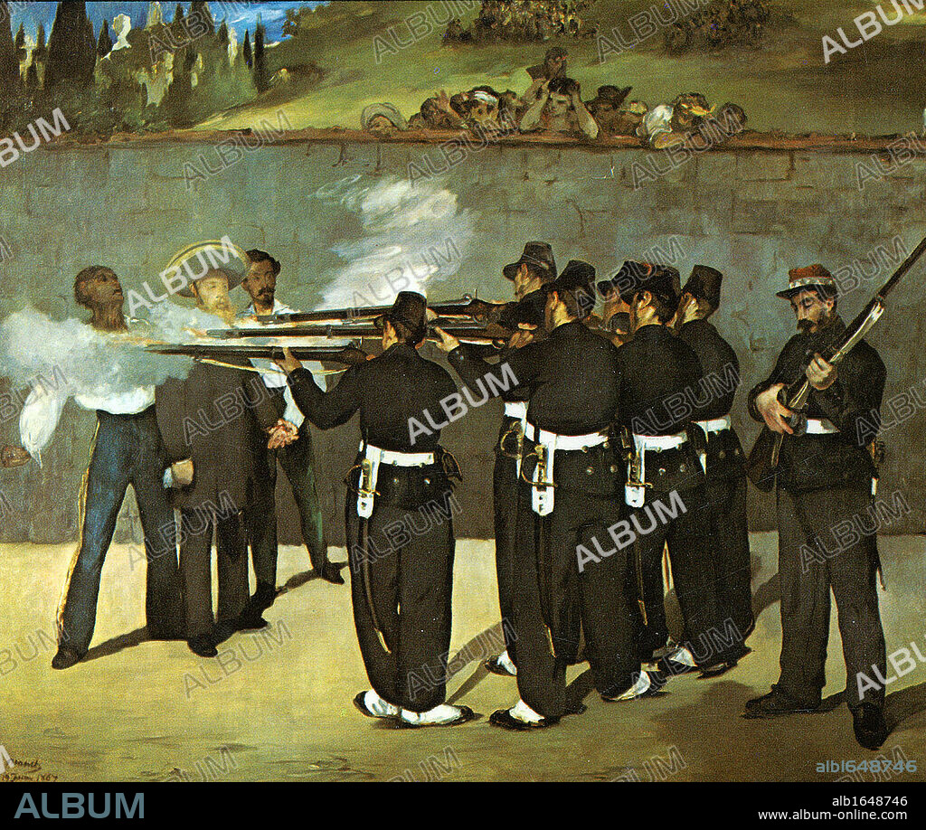 Archduke Ferdinand Maximilian von Habsburg (1832-1867) Brother of Emperor Franz Josef of Austria-Hungary. Emperor of Mexico 1862-1867 Execution of Maximilian painting by the French artist Edouard Manet.