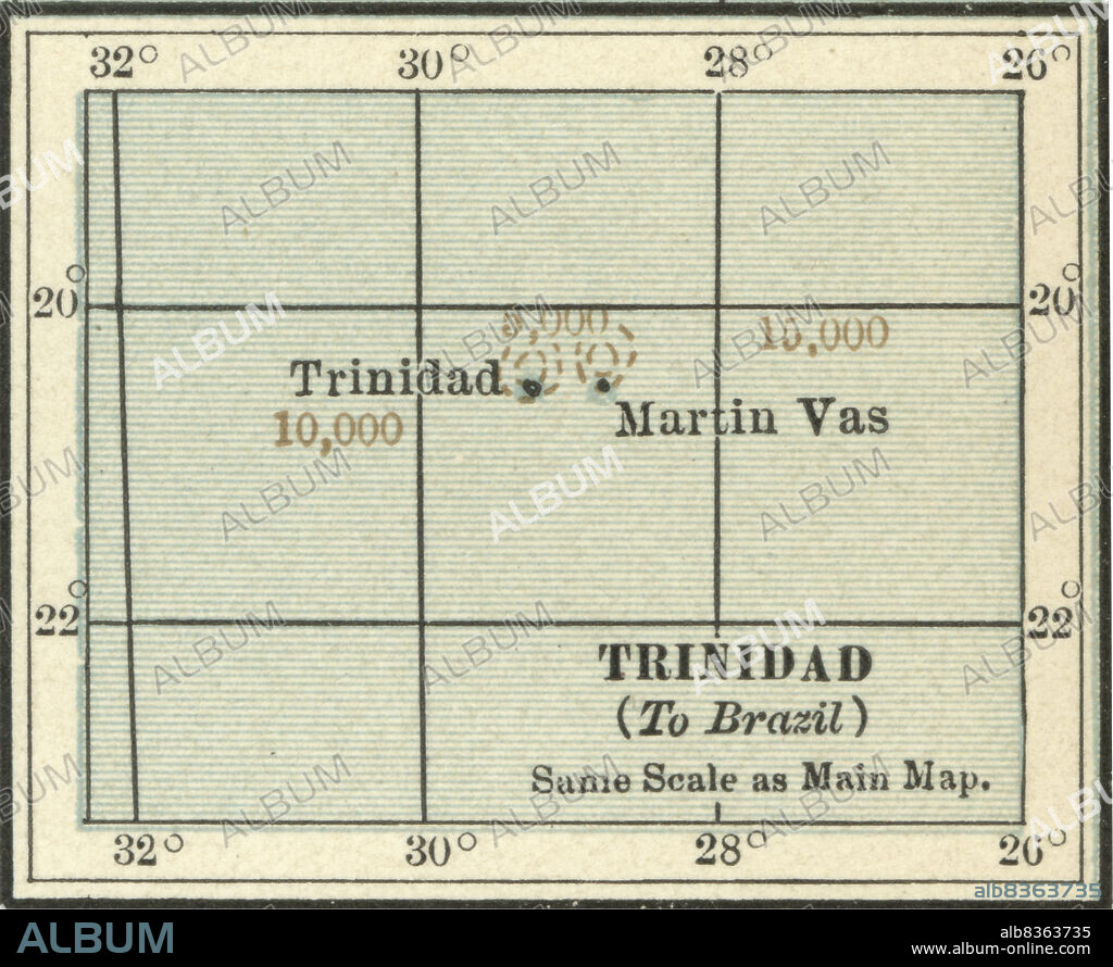 Map of Trinidad and Martin Vas.