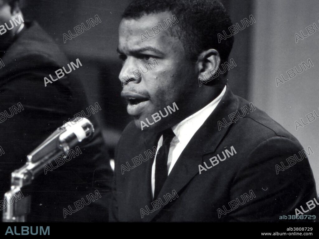 Lewis speaking at a meeting of American Society of Newspaper Editors, Statler Hilton Hotel, Washington, DC. John Robert Lewis (born February 21, 1940) is an American politician and civil rights leader. He is the only living "Big Six" leader of the American Civil Rights Movement playing a key role in the struggle to end legalized racial discrimination and segregation. He was the youngest of the Big Six civil rights leaders and the chairman of the Student Nonviolent Coordinating Committee from 1963-66, some of the most tumultuous years of the civil rights movement. Lewis is the US Representative for Georgia's 5th congressional district, serving since 1987, and is the dean of the Georgia congressional delegation. He is Senior Chief Deputy Whip, leading an organization of chief deputy whips and serves as the primary assistant to the Democratic Whip. He has held this position since 2007 and been on the whip team since 1991. reedom in 1998, shortly before his death in 1999 at the age of 79. Photographed by Marion S. Trikosko, April 15, 1964.