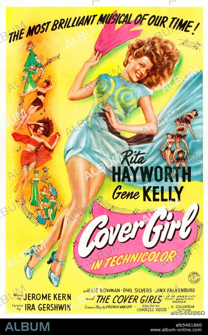 RITA HAYWORTH in COVER GIRL, 1944, directed by CHARLES VIDOR. Copyright COLUMBIA PICTURES.