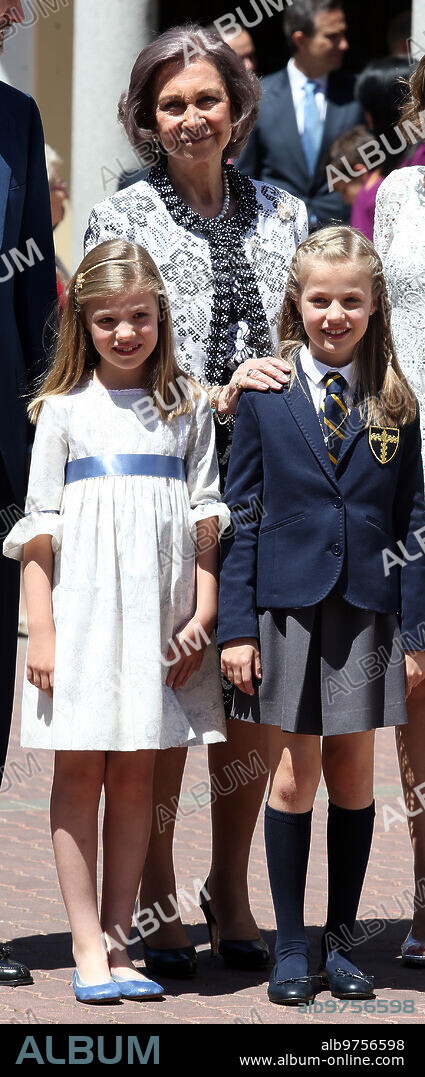 Madrid, 20/05/2015. Ss.Mm: los Reyes en la primera comunión de su Hija la Princesa Leonor. Foto: Ernesto agudo Archdc.