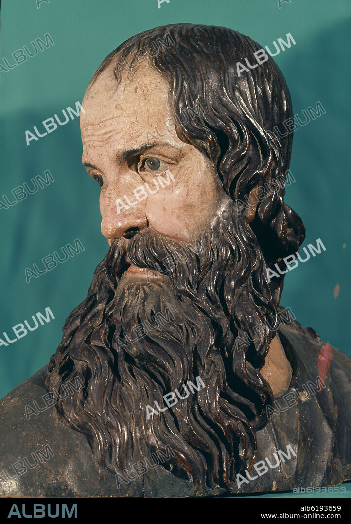 ALONSO CANO. CABEZA DE SAN PABLO, 1660/65, ALTURA 46cm.