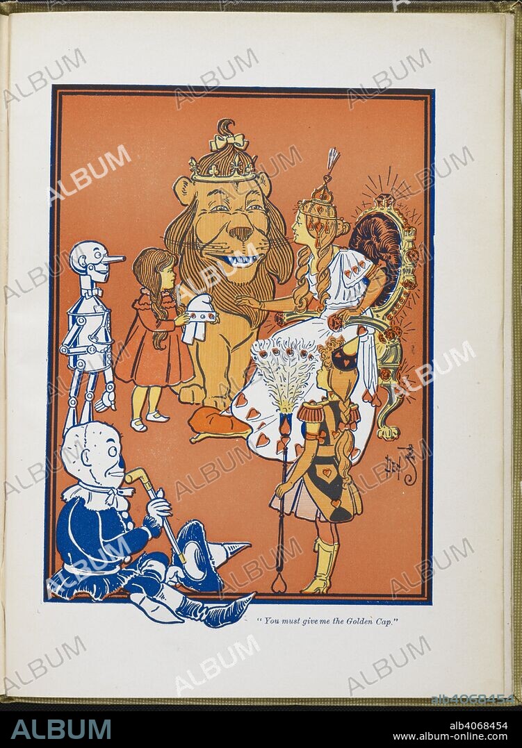 LYMAN FRANK BAUM and PERCY ALEXANDER LEASON. "You must give me the golden cup". The New Wizard of Oz ... With pictures by W. W. Denslow. Bobbs-Merrill Co.: Indianapolis; Hodder & Stoughton: London, [1906.]. Source: 12813.tt.15 opposite page 254.