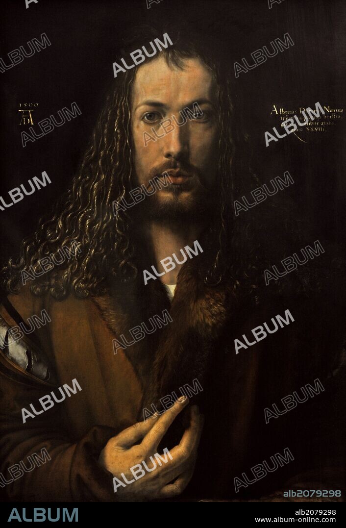ALBRECHT DÜRER. Albrecht Durer ((1471 Ð 1528) German painter. Self-Portrait (1500). Alte Pinakothek. Munich. Germany.