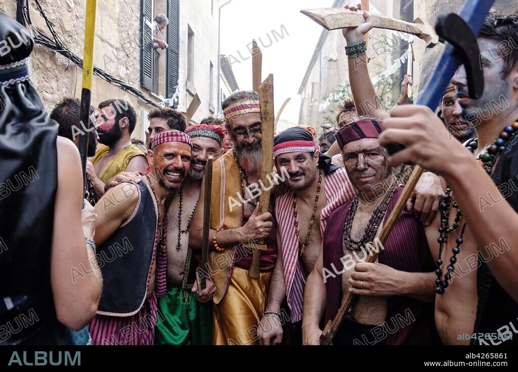 Moros y cristianos, fiesta de La Patrona, Pollença, ,Mallorca, balearic islands, Spain.