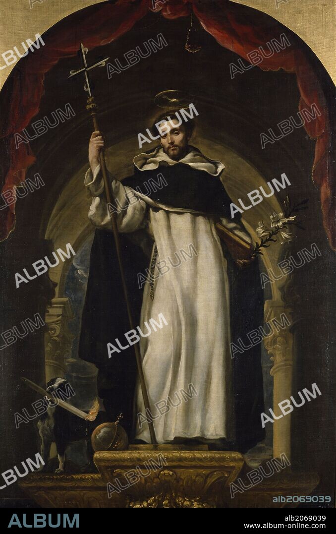 Claudio Coello / 'Santo Domingo de Guzmán', Hacia 1685, Escuela Española, Óleo sobre Lienzo, 240 cm x 160 cm, P00662.