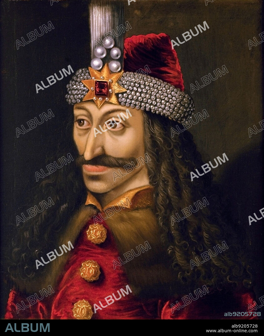 Vlad III, commonly known as Vlad the Impaler or Vlad Dracula (1428/31 - 1476/77), was Voivode of Wallachia three times. He is often considered one of the most important rulers in Wallachian history and a national hero of Romania. Notorious for his cruelty, his patronymic inspired the name of Bram Stoker's literary vampire, Count Dracula. Ambras Castle portrait, c. 1560).