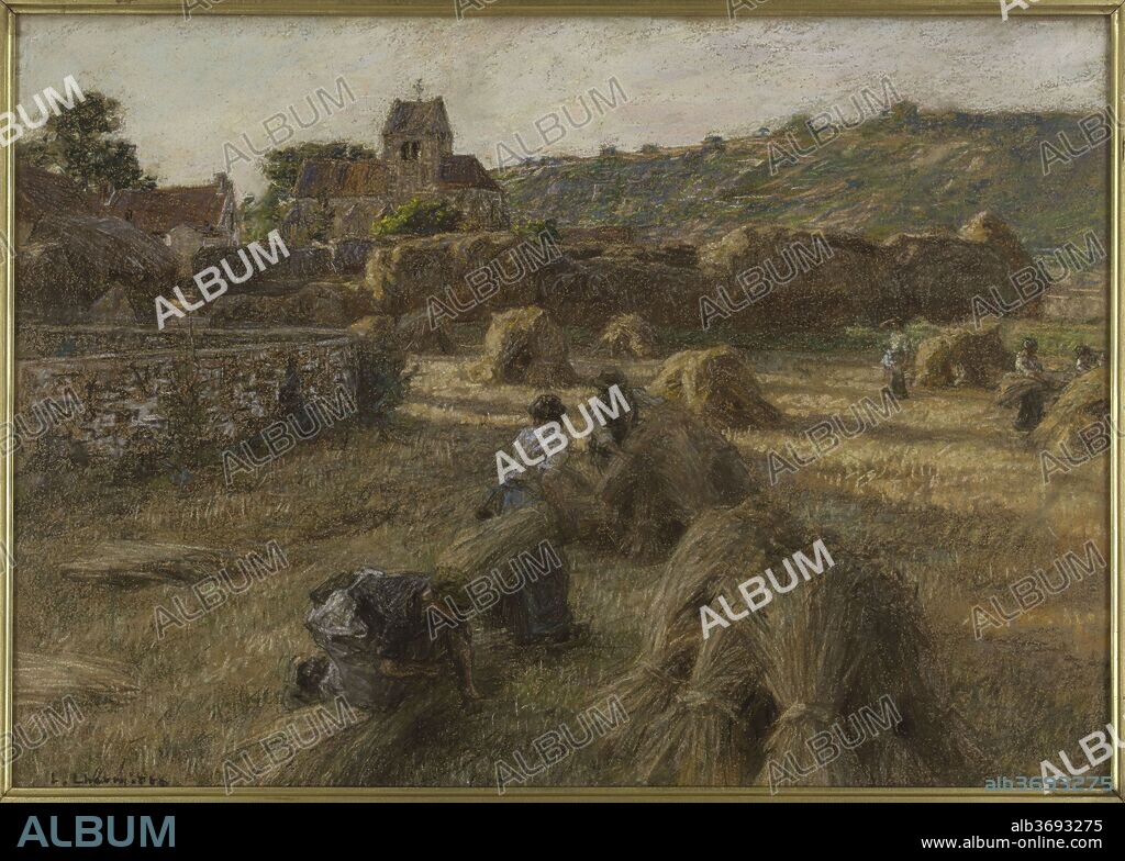 LEON-AUGUSTIN LHERMITTE. Harvest. The Sheaf-Binders.