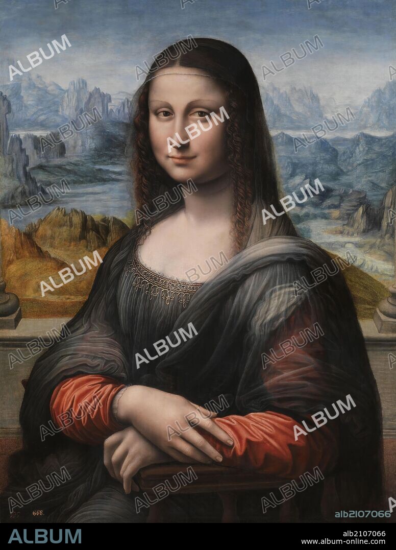 ANÓNIMO. Anónimo (Taller de Leonardo da Vinci) / 'La Gioconda o Mona Lisa', 1503-1516, Óleo sobre tabla, 76,3 x 57 cm., P00504.