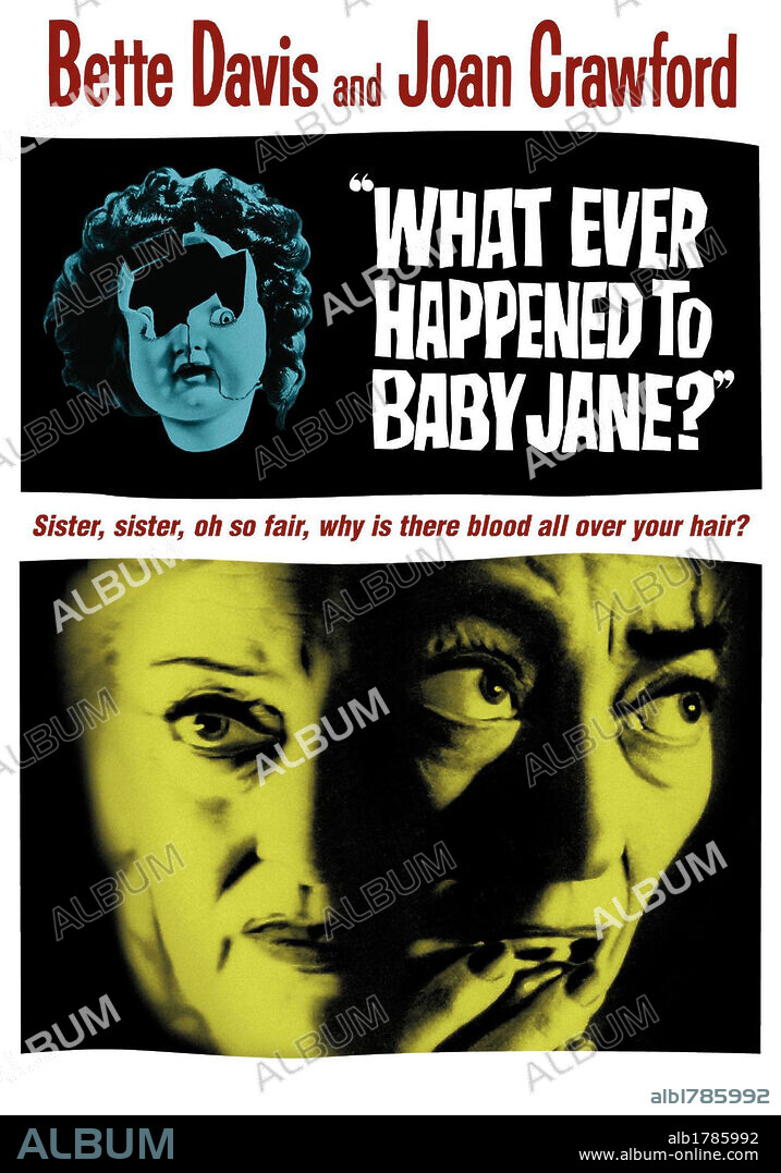 Poster of WHAT EVER HAPPENED TO BABY JANE?, 1962, directed by ROBERT ALDRICH. Copyright WARNER BROTHERS.