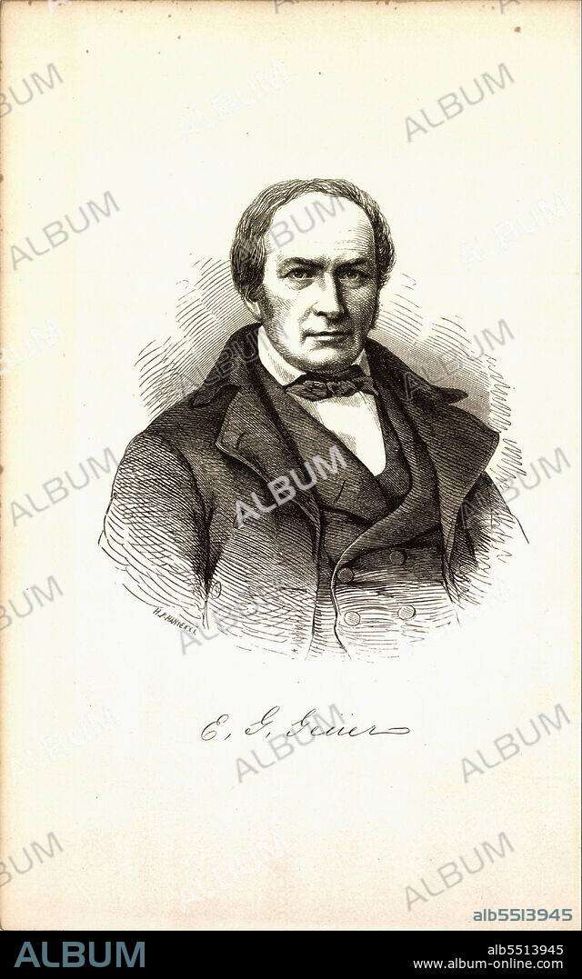 HANS PETER HANSEN. Portrait of the writer, poet and composer Erik Gustaf Geijer (1783-1847).