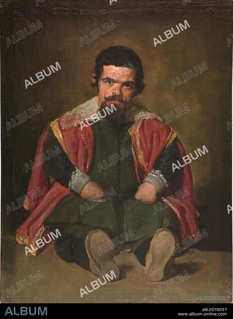 DIEGO VELÁZQUEZ. Diego Rodríguez de Silva y Velázquez / 'The Buffoon Sebastian de Morra', 1643-1649, Spanish School, Oil on canvas, 106,5 cm x 82,5 cm, P01202.