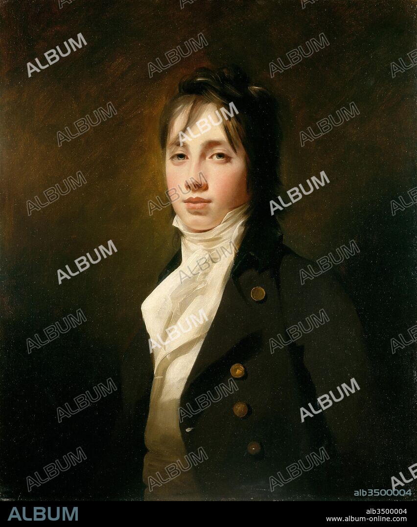 William Fraser of Reelig (1784–1835), 1801, Oil on canvas, 29 1/2 x 24 1/2 in. (74.9 x 62.2 cm), Paintings, Sir Henry Raeburn (British, Stockbridge, Scotland 1756–1823 Edinburgh, Scotland), In late March and early April 1801, the seventeen-year old son of Edward Satchwell Fraser and Jane Fraser of Reelig traveled to Edinburgh from his family home in Inverness-shire en route to London. It was the first of William Fraser’s numerous visits to the studio of Sir Henry Raeburn, where this dashing portrait was painted.