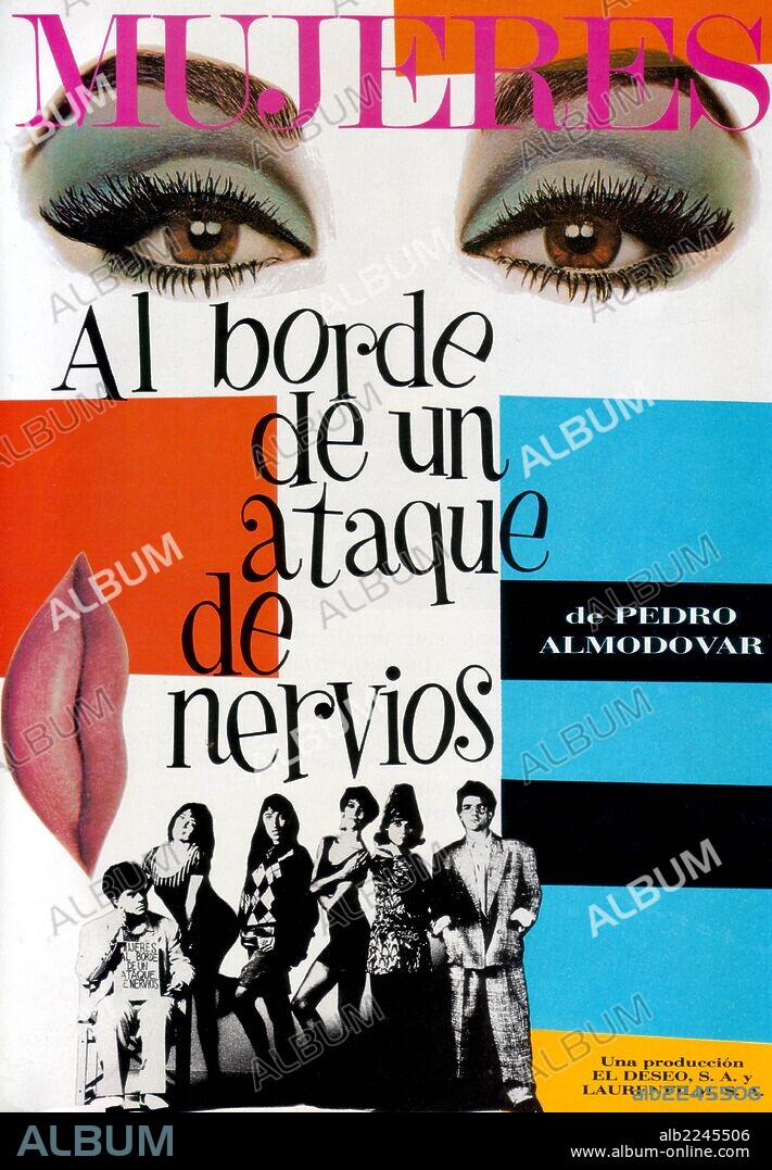 Poster de MUJERES AL BORDE DE UN ATAQUE DE NERVIOS, 1988, dirigida por PEDRO ALMODOVAR. Copyright EL DESEO S.A.