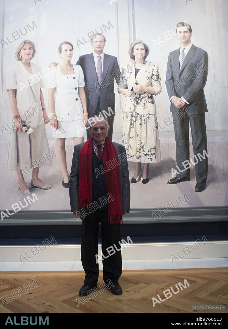 ANTONIO LÓPEZ GARCÍA. Madrid, 03/12/2014. Los Reyes don Juan Carlos y doña Sofía Visitan en el palacio real el cuadro de Antonio López. Foto: Ángel de Antonio Archdc.
