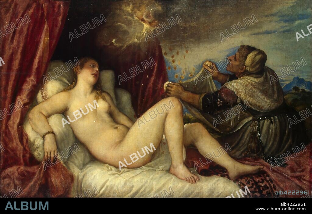 TITIAN (TIZIANO VECELLIO). 'Danae'. Italy, Circa 1554. Dimensions: 120x187 cm.