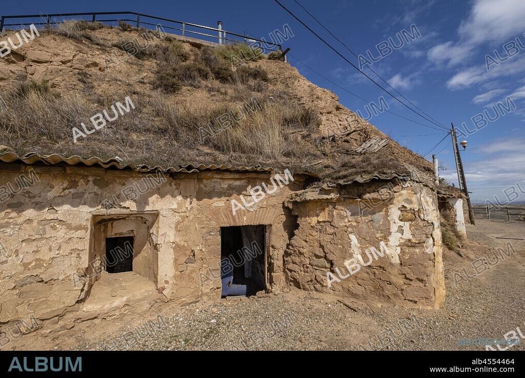 bodegas y cuevas antaño habitadas en el cerro, Ausejo, La Rioja , Spain, Europe.
