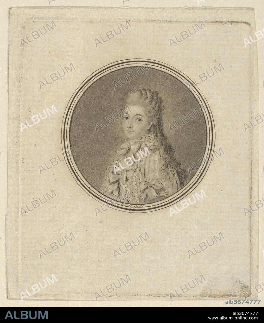 Anne de Chaumont-Guitry, Comtesse d'Amblimont. Artist: Pierre Michel Alix (French, Paris 1762-1817 Paris). Dimensions: Plate: 3 3/16 in. (8.1 cm)
Sheet: 3 7/16 × 2 15/16 in. (8.8 × 7.4 cm). Date: 1780-1817.