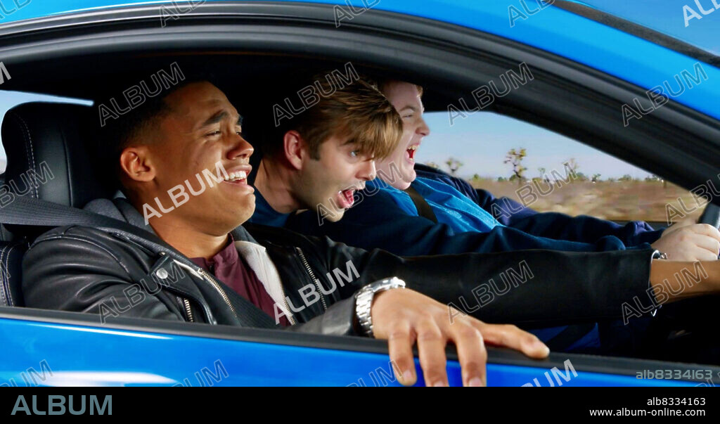 ADAIN BRADLEY, ALEX KERSTING and JACK GRIFFO in BUTTER'S FINAL MEAL, 2020, directed by PAUL A. KAUFMAN. Copyright The Kaufman Company.