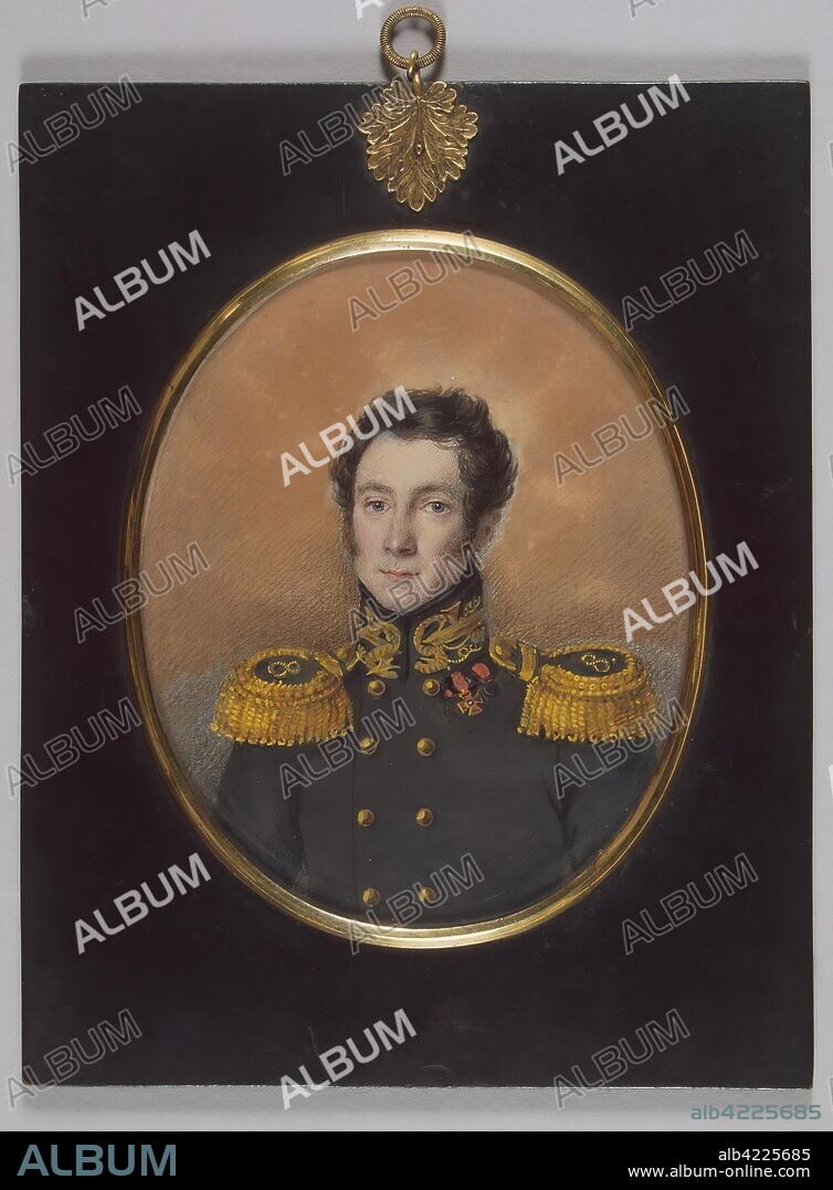 NIKOLAY BESTUZHEV (? ). '"Portrait of Nikolai Bestuzhev "(1791 - 1855)'. Russia, 1825. Dimensions: 14,9x12 cm.